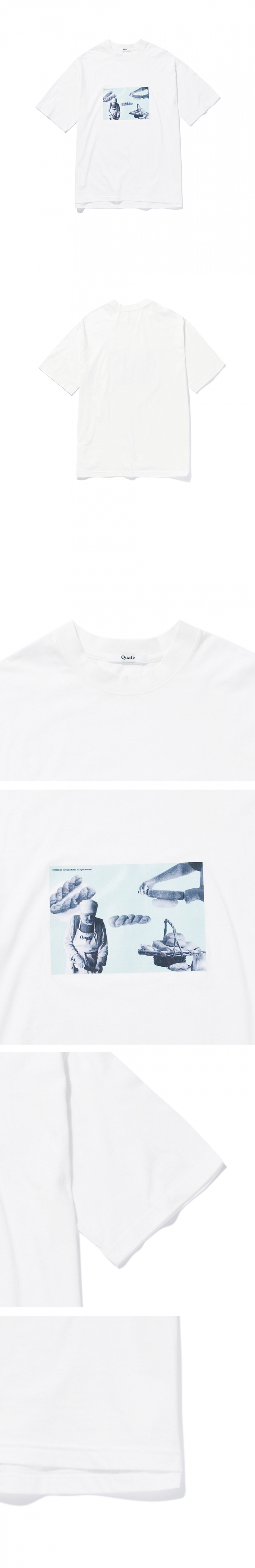 꽈페(QUAFE) 꼴라주 그래픽(니트) 티셔츠 / 민트